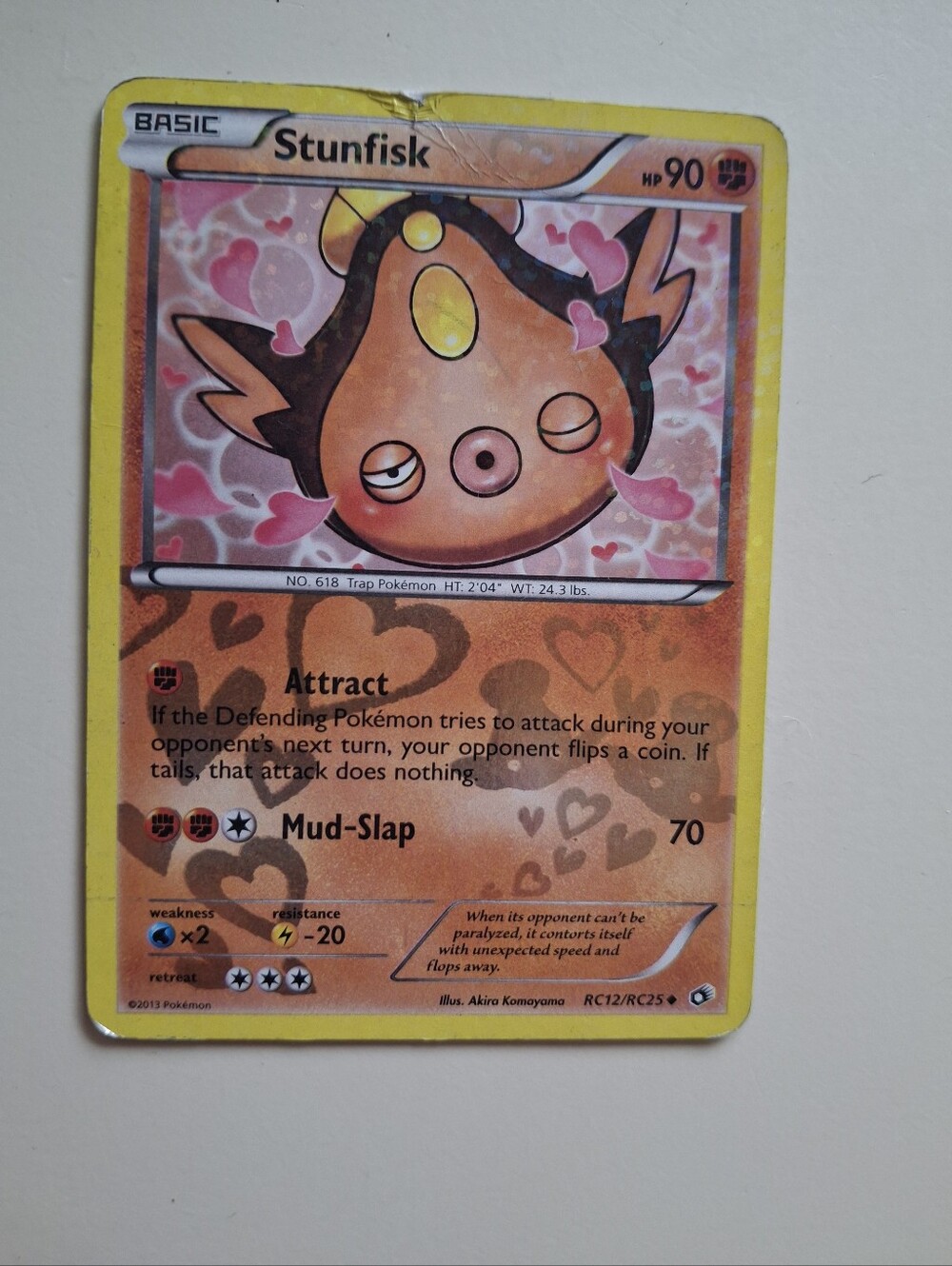 Stunfisk RC12/RC25 Pokemon Black &White Radiant Collection Uncommon Holo Pokemon